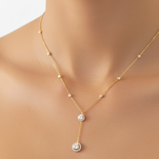 Celeste Diamond Drop Necklace