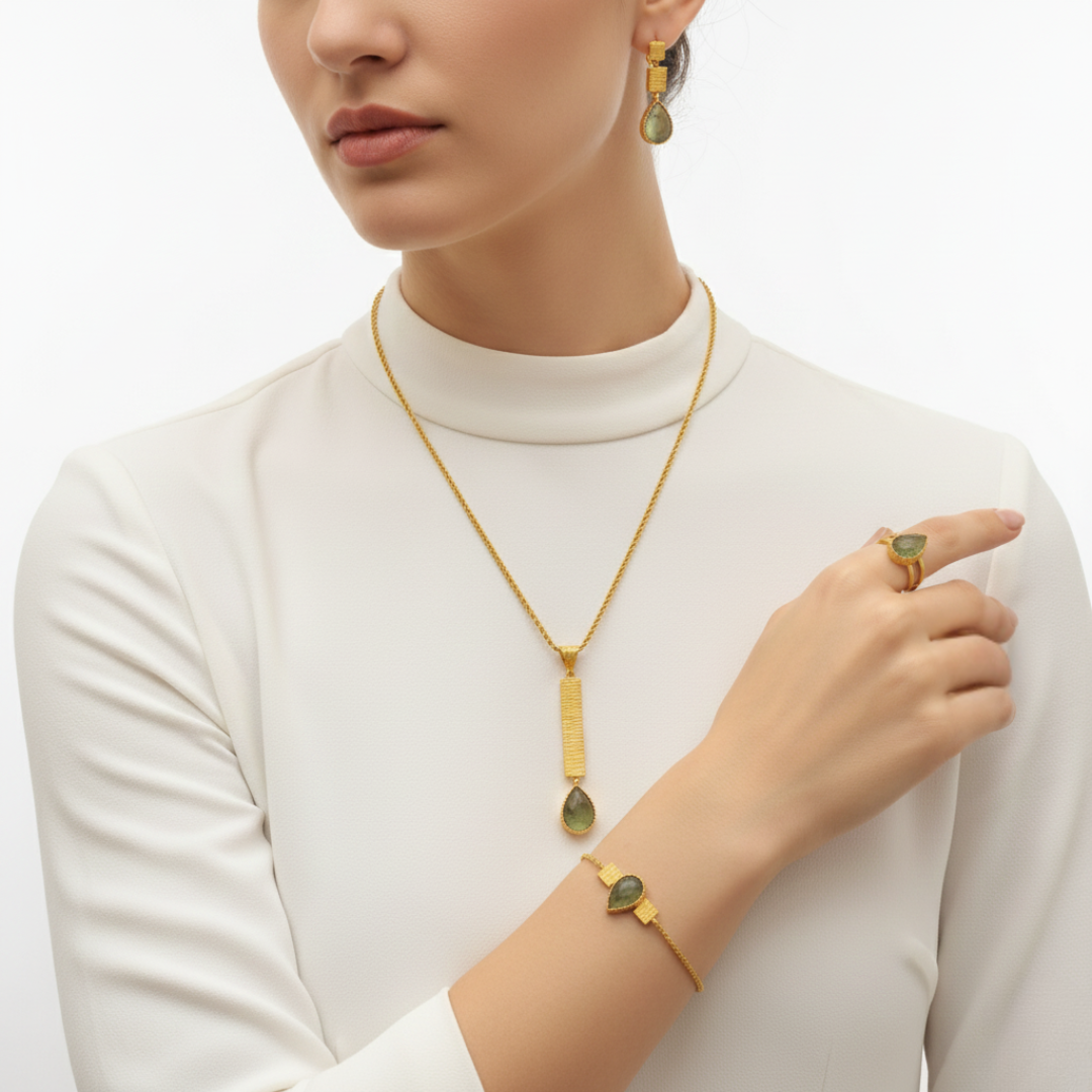 Heritage Rainstone Grace Set - 21k