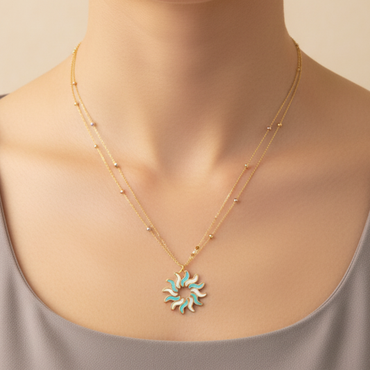 Luna Sol Pendant 21K