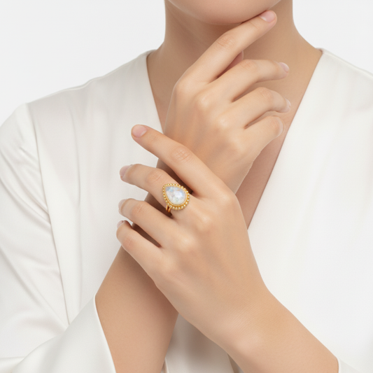 Imperial Moonlight Crown Ring - 21k