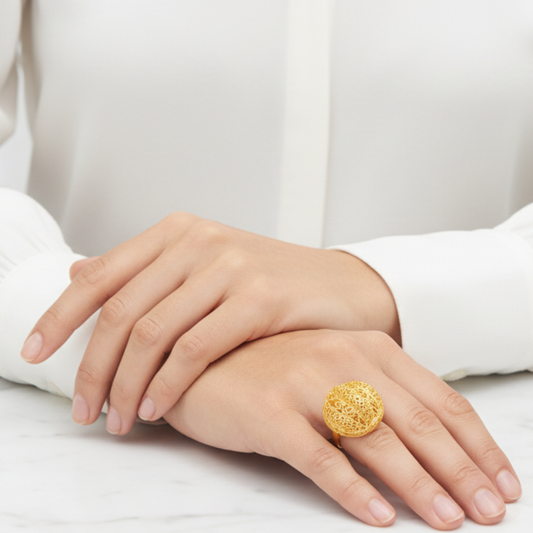 Golden Dynasty Globe Ring - 21k k