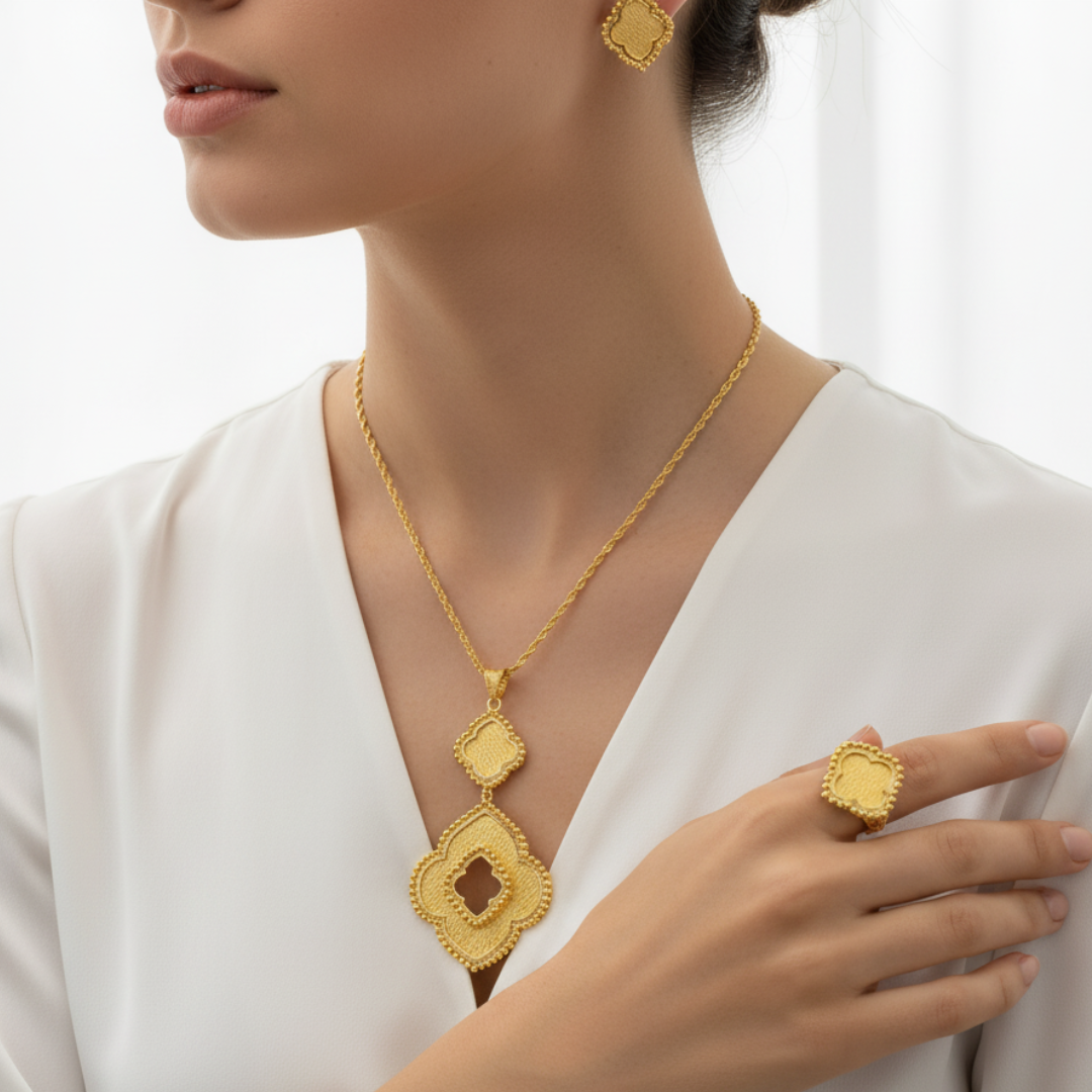 Clover Charm Set - 21k