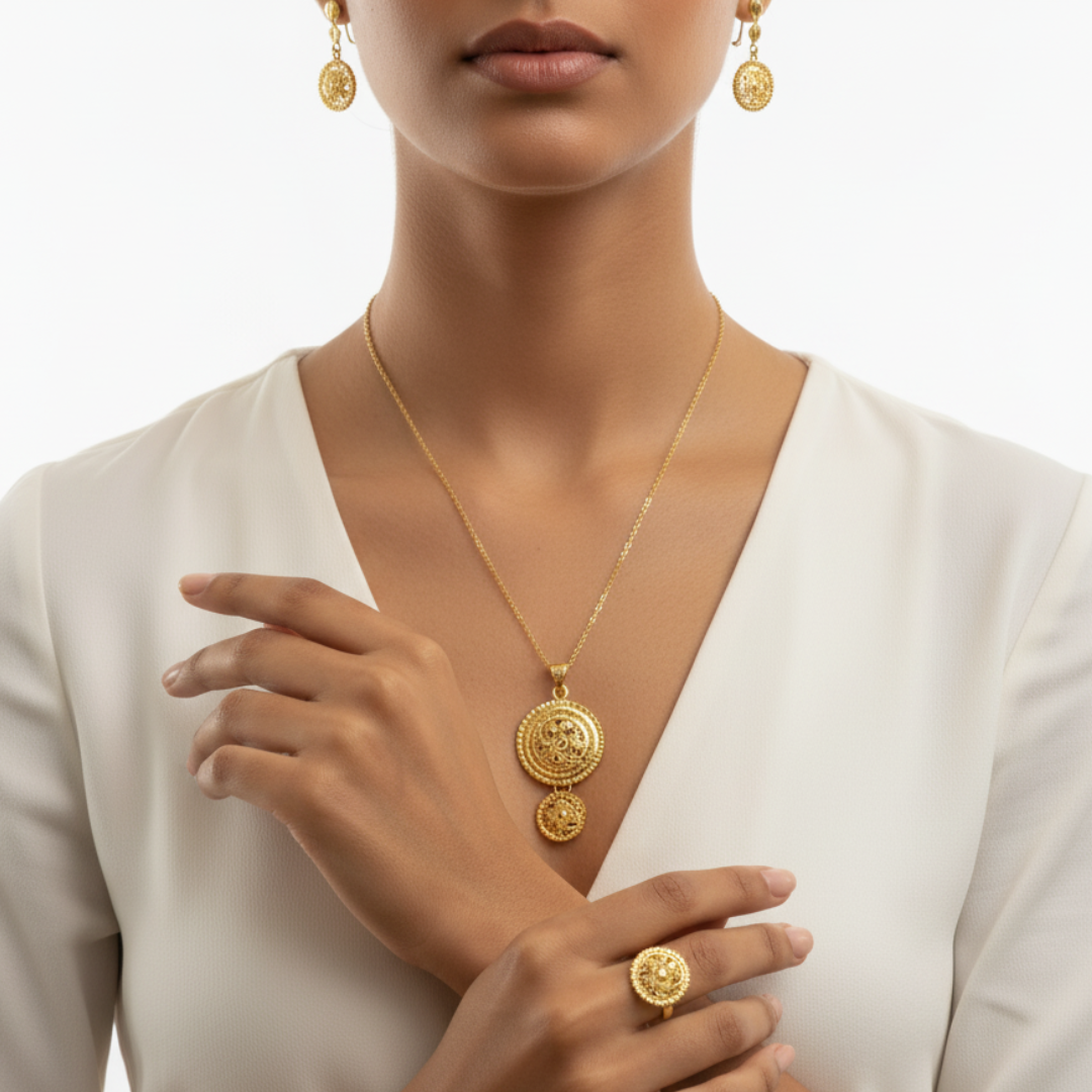 Zahra Medallion Set - 21k