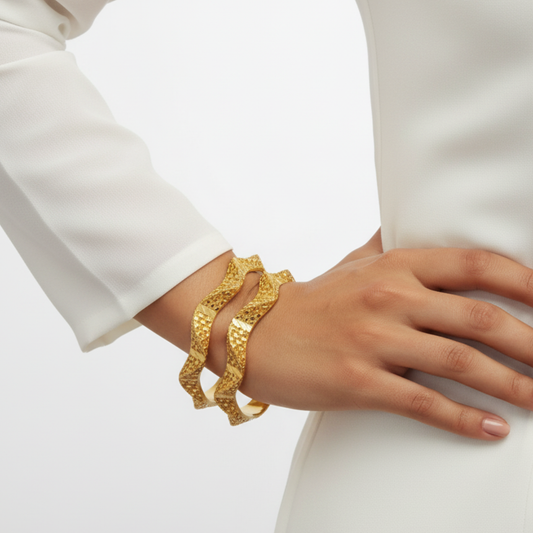 Molten Aura Bangles - 21k