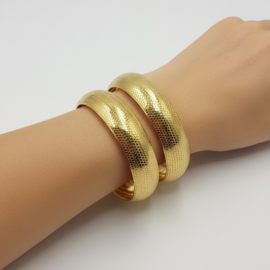 Royal Dome Glow Bangles - 21k