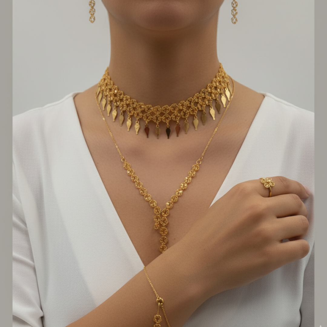 Mughal Petal Majesty Collection - 21k