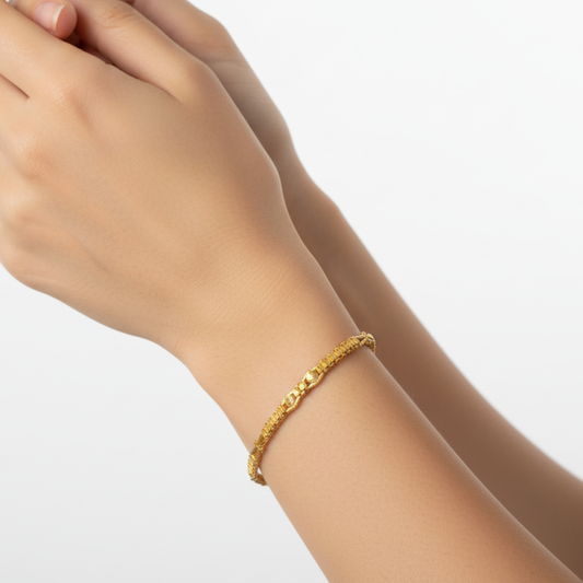 Whispering Gold Weave Bracelet - 21k