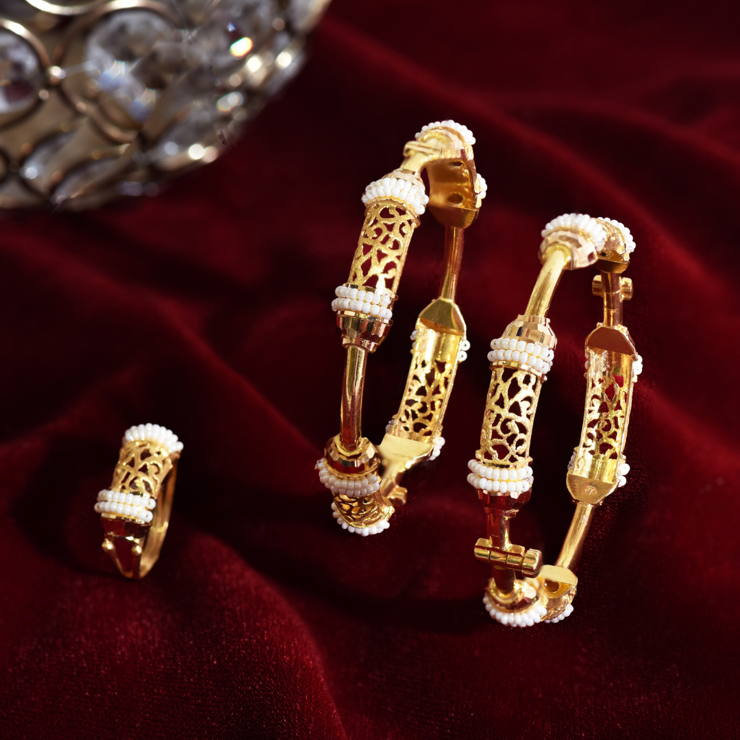 طقم أساور أميرة الذهبية