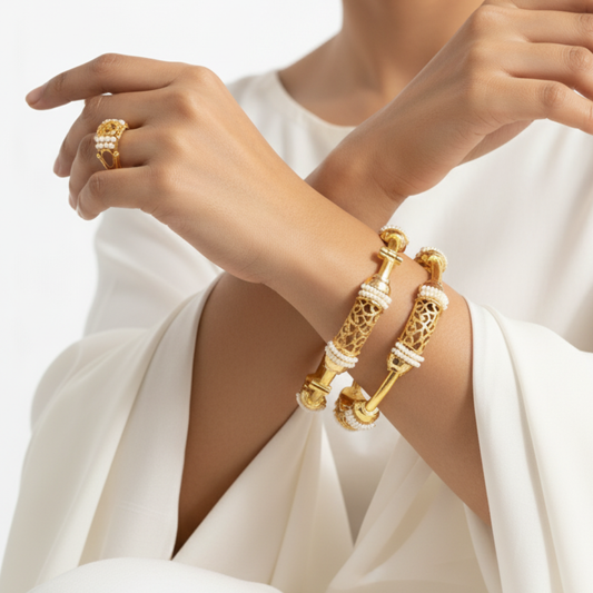 Ameerah Gold Bangle Set 21K